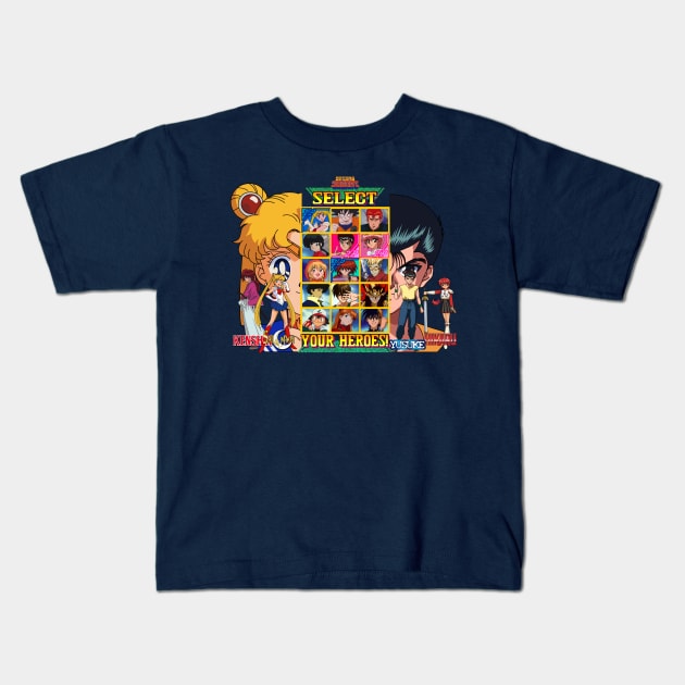 Select 90s Heroes Kids T-Shirt by Batang 90s Art